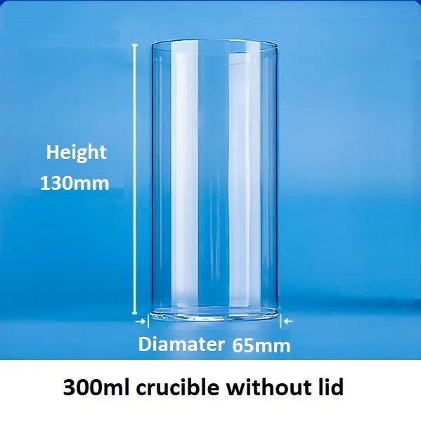 High-temperature resistant straight tube quartz glass crucibles transparent beakers with lids corrosion resistant laboratory vessels can be customized