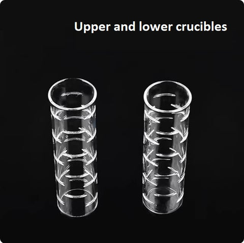 Upper and lower crucibles hydrogen and nitrogen element analyzer quartz crucible quartz glassware