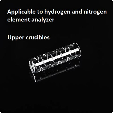 Upper and lower crucibles hydrogen and nitrogen element analyzer quartz crucible quartz glassware