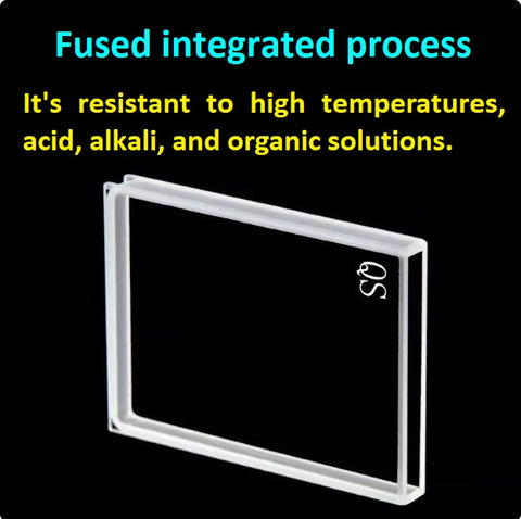3mm quartz cuvette with large surfaces transmitting light acid and alkali resistant ultraviolet can be customized