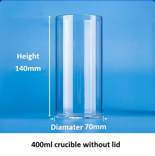 High-temperature resistant straight tube quartz glass crucibles transparent beakers with lids corrosion resistant laboratory vessels can be customized