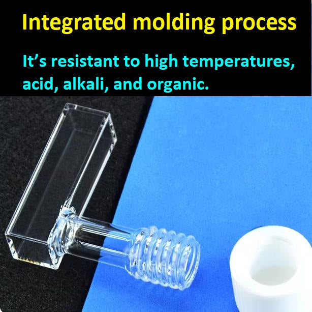 40/10mm quartz fluorescence screw-top cuvette thread sample cell integrated molding process completely sealed resistant to acid, alkali, organic customizable