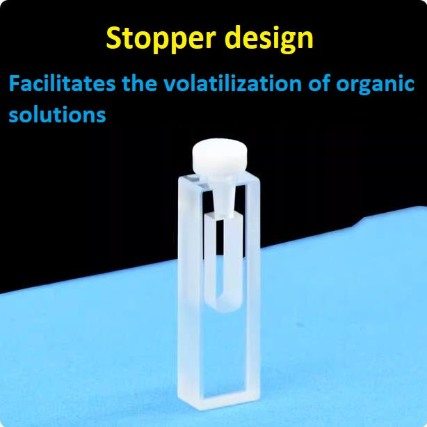 4mm quartz cuvette with stopper 120ul micro sample cell special for ultraviolet transmission research
