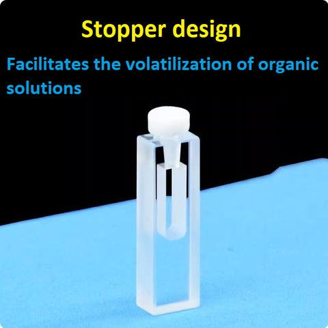 4mm quartz cuvette with stopper 120ul micro sample cell special for ultraviolet transmission research