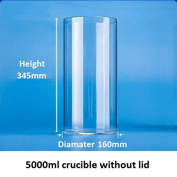 High-temperature resistant straight tube quartz glass crucibles transparent beakers with lids corrosion resistant laboratory vessels can be customized