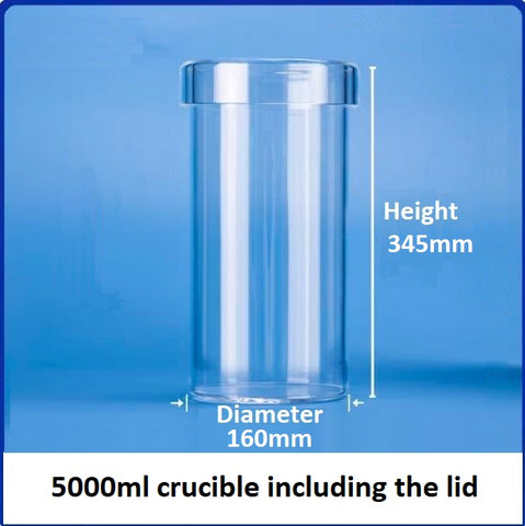 High-temperature resistant straight tube quartz glass crucibles transparent beakers with lids corrosion resistant laboratory vessels can be customized