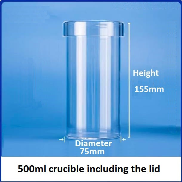 High-temperature resistant straight tube quartz glass crucibles transparent beakers with lids corrosion resistant laboratory vessels can be customized