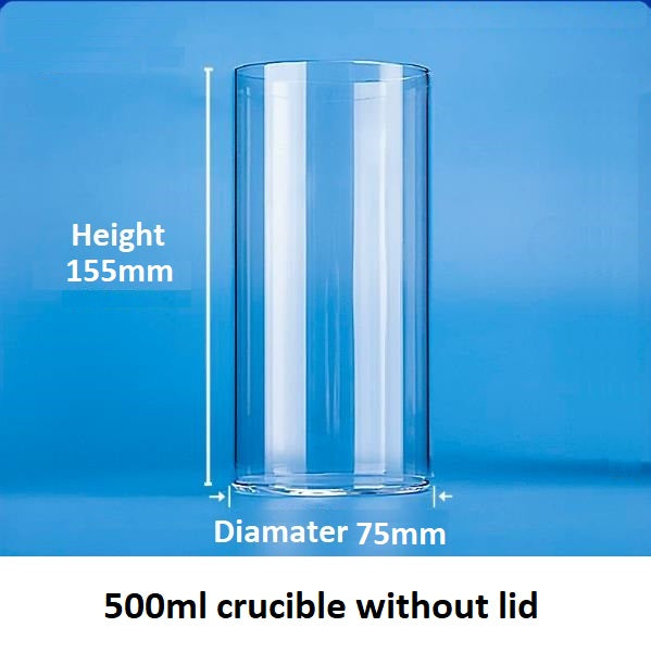 High-temperature resistant straight tube quartz glass crucibles transparent beakers with lids corrosion resistant laboratory vessels can be customized