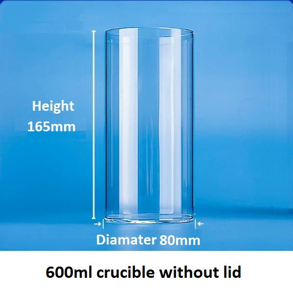 High-temperature resistant straight tube quartz glass crucibles transparent beakers with lids corrosion resistant laboratory vessels can be customized