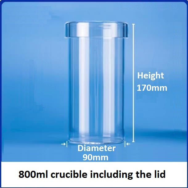 High-temperature resistant straight tube quartz glass crucibles transparent beakers with lids corrosion resistant laboratory vessels can be customized