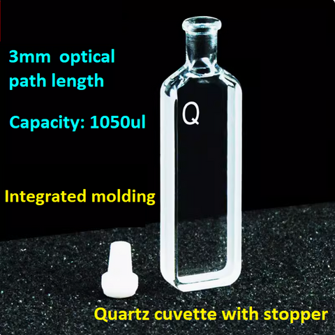 Airtight quartz cuvette 3mm with high light transmission resistant to acid and alkali integrated process circular dichroic femtosecond transient absorption cuvette