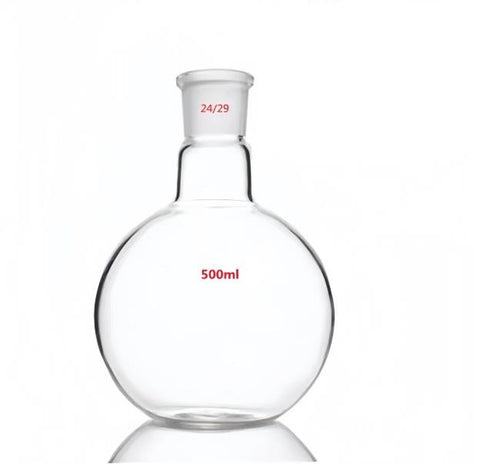 High-temperature resistant quartz single mouth round-bottom flask standard frosted mouth distillation reaction flask with high purity and high light transmittance can be customized