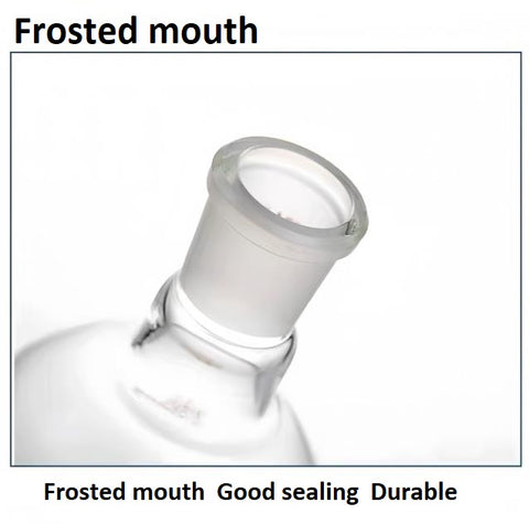High-temperature resistant quartz single mouth round-bottom flask standard frosted mouth distillation reaction flask with high purity and high light transmittance can be customized