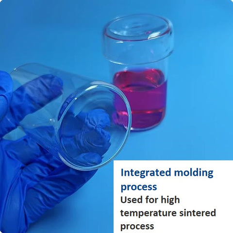 High-temperature resistant straight tube quartz glass crucibles transparent beakers with lids corrosion resistant laboratory vessels can be customized