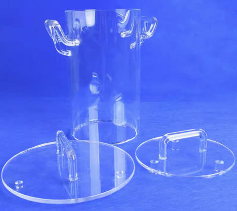 High temperature resistance quartz beaker metal extraction square cylinder reactor quartz crucible quartz glass instruments customized