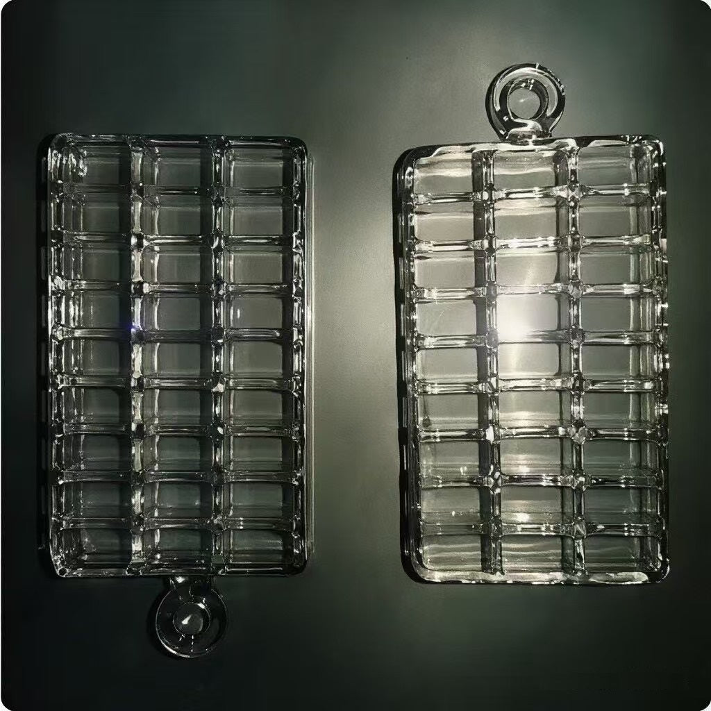 Multi-compartment quartz boat transparent quartz glass tray grid square boat sample tank high-temperature resistant for melting gold and silver customized