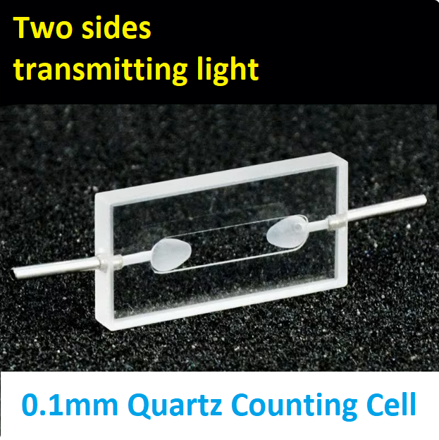 Optical Path 0.1mm/0.05mm Integrated Quartz Counting Cell counter Flow Cuvette 8ul Glued Combination Process Ultraviolet Quartz Cuvette