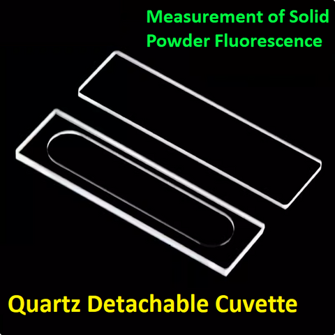 Quartz Detachable Cuvette/Microsample Cell/Detection for Solution Solid Powder Fluorescence/Optical Path Length 0.1 0.2 0.5 1 2 mm