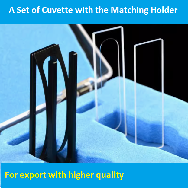 Quartz Detachable Cuvette/Microsample Cell/Detection for Solution Solid Powder Fluorescence/Optical Path Length 0.1 0.2 0.5 1 2 mm