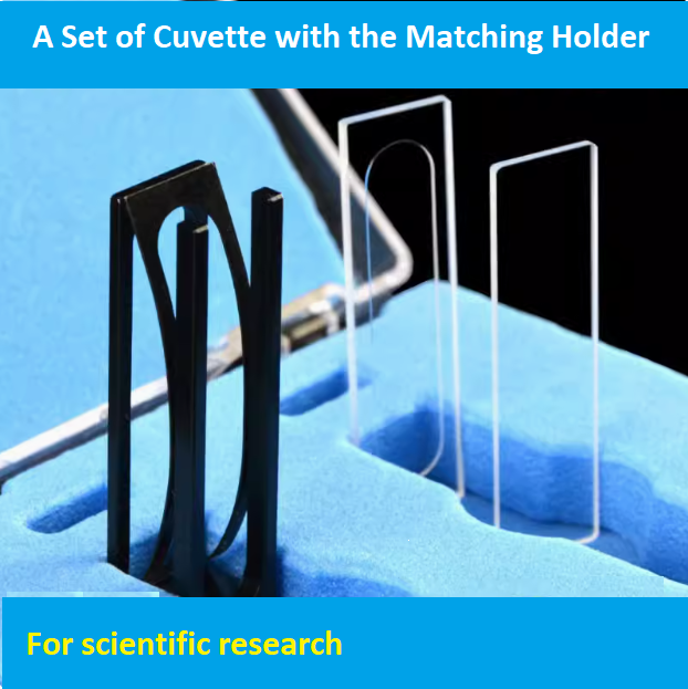 Quartz Detachable Cuvette/Microsample Cell/Detection for Solution Solid Powder Fluorescence/Optical Path Length 0.1 0.2 0.5 1 2 mm