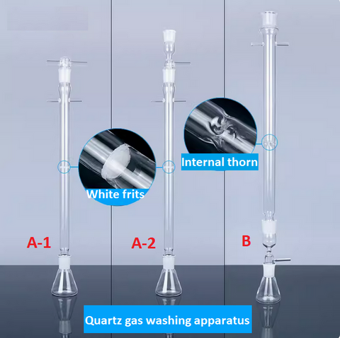 Quartz Gas Washing Apparatus Gas filtration frits Conical flask triangular flask 150ml laboratory glassware