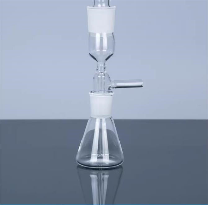 Quartz Gas Washing Apparatus Gas filtration frits Conical flask triangular flask 150ml laboratory glassware