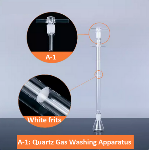 Quartz Gas Washing Apparatus Gas filtration frits Conical flask triangular flask 150ml laboratory glassware