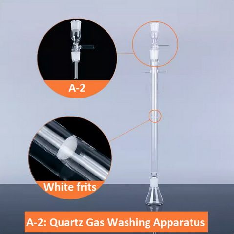 Quartz Gas Washing Apparatus Gas filtration frits Conical flask triangular flask 150ml laboratory glassware