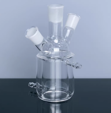 Quartz Jacketed Beaker Double-layer Reactor with Three Mouths 100ml Capacity 24 mouth