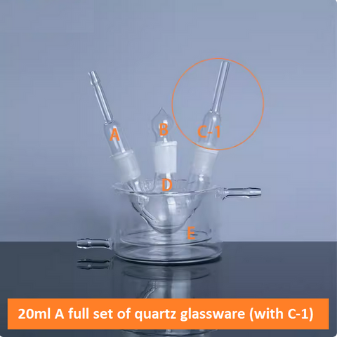 Quartz Photocatalytic Reaction Apparatus Quartz Jacketed Beaker Double-layer Beaker Photocatalytic reactor 20ml 500ml