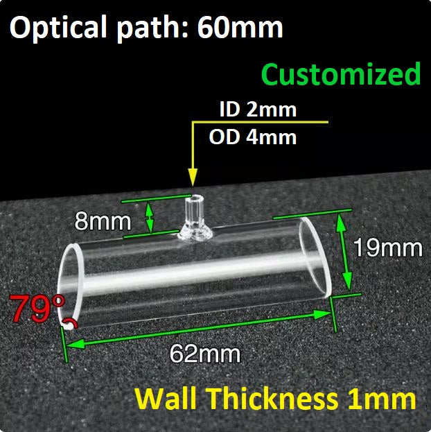 Quartz Trapezoid Atomic Air Chamber Optical Path 60mm Diameter 19mm In ...