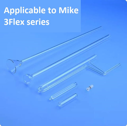 Quartz bet tube applicable to Mike 3Flex three-station full-function gas adsorption instrument filling rod funnel
