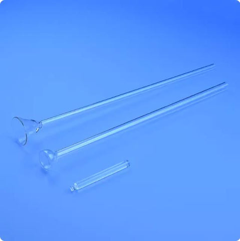 Quartz bet tube applicable to Mike 3Flex three-station full-function gas adsorption instrument filling rod funnel