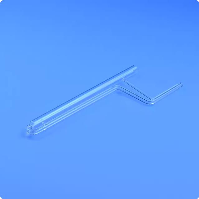 Quartz bet tube applicable to Mike 3Flex three-station full-function gas adsorption instrument filling rod funnel