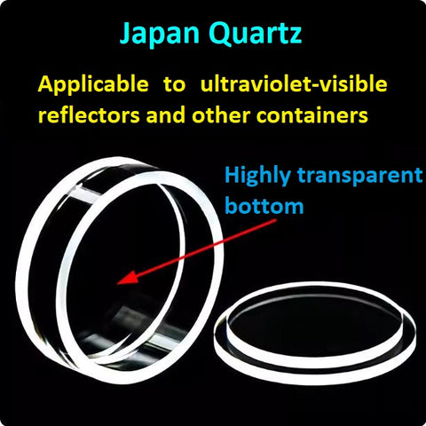 Quartz cuvette cylindrical shape powder fluorescent sample cell reflecting cuvette