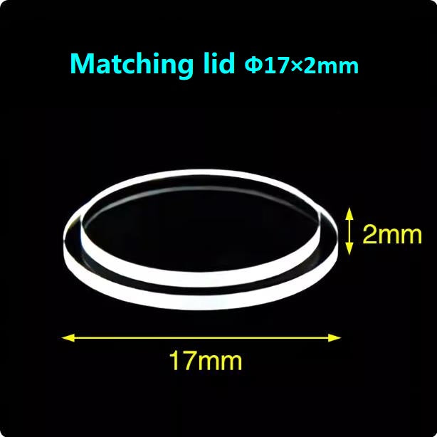 Quartz cuvette cylindrical shape powder fluorescent sample cell reflecting cuvette