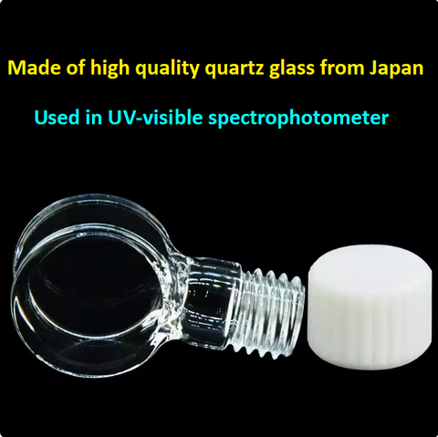 Quartz cylinder cuvette with a thread /Optical path 10mm/Integrated molding process/ultraviolet quartz glass