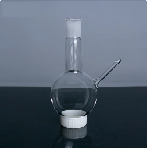 Quartz flask with a branch tube/a side tube quartz glass vacuum reaction bottle with spherical bottom 10 25 50 100 250 500ml laboratory instrument