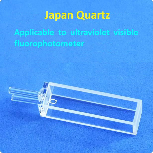 Quartz fluorescence flow cell fused integrated process with good sealing resistant to acid, alkali, and high temperatures with ultraviolet transmission can be customized