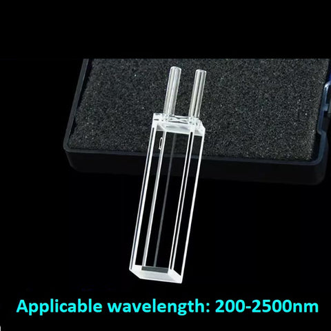 Quartz fluorescence flow cell fused integrated process with good sealing resistant to acid, alkali, and high temperatures with ultraviolet transmission can be customized
