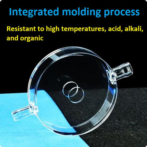 Quartz fluorescent cylindrical flow cell optical path 10mm integrated molding process quartz tube joint resistant to acid and alkali customized ultraviolet cuvette