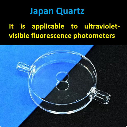 Quartz fluorescent cylindrical flow cell optical path 10mm integrated molding process quartz tube joint resistant to acid and alkali customized ultraviolet cuvette