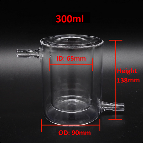 Quartz glass photocatalytic reactor reaction vessel quartz double-layer cold trap jacketed beaker High temperature resistance graduated vacuum
