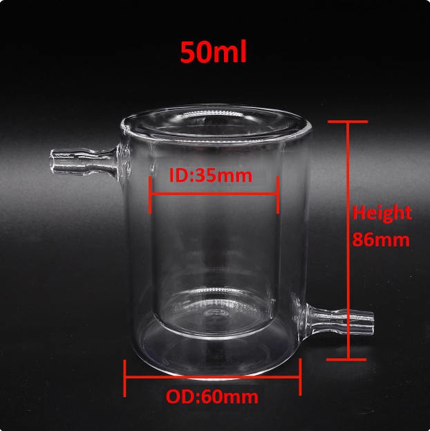 Quartz glass photocatalytic reactor reaction vessel quartz double-layer cold trap jacketed beaker High temperature resistance graduated vacuum