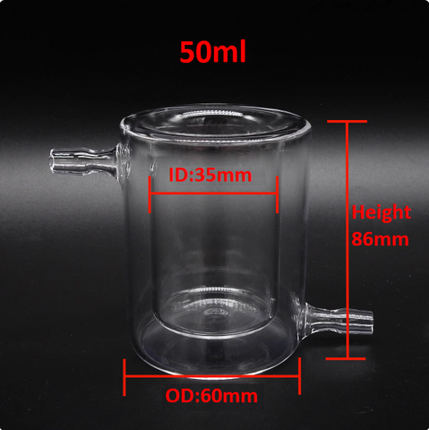 Quartz glass photocatalytic reactor reaction vessel quartz double-layer cold trap jacketed beaker High temperature resistance graduated vacuum