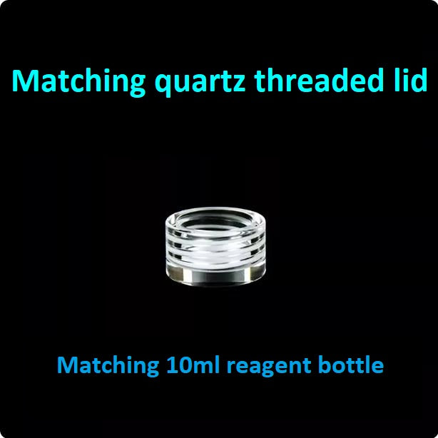 Quartz glass threaded bottle screw-mouthed sampling bottle sealed reagent bottle with quartz cover matched more resistant to high temperatures 2/5/10/20/30/40/50/100ml in stock/customizable
