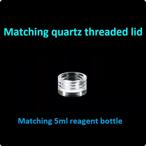 Quartz glass threaded bottle screw-mouthed sampling bottle sealed reagent bottle with quartz cover matched more resistant to high temperatures 2/5/10/20/30/40/50/100ml in stock/customizable