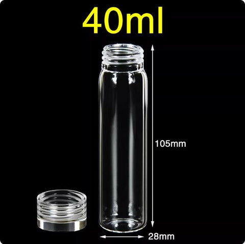 Quartz glass threaded bottle screw-mouthed sampling bottle sealed reagent bottle with quartz cover matched more resistant to high temperatures 2/5/10/20/30/40/50/100ml in stock/customizable
