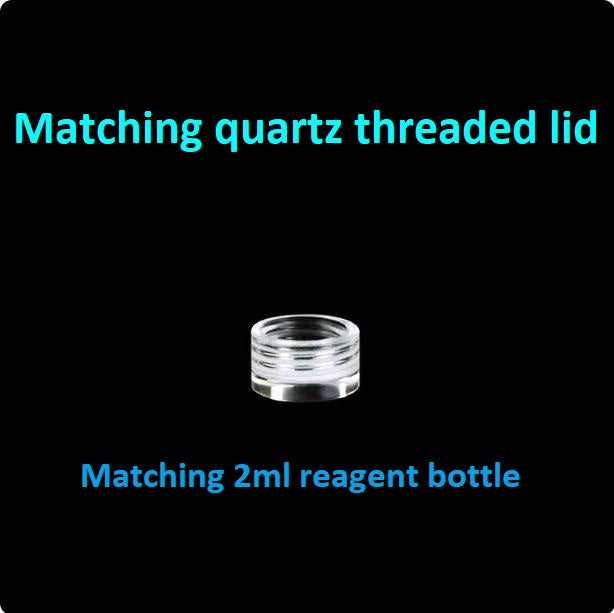 Quartz glass threaded bottle screw-mouthed sampling bottle sealed reagent bottle with quartz cover matched more resistant to high temperatures 2/5/10/20/30/40/50/100ml in stock/customizable