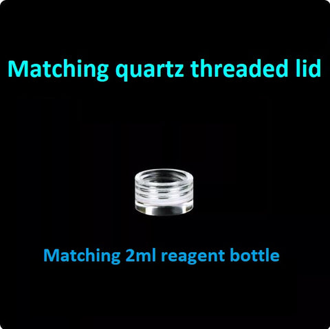 Quartz glass threaded bottle screw-mouthed sampling bottle sealed reagent bottle with quartz cover matched more resistant to high temperatures 2/5/10/20/30/40/50/100ml in stock/customizable